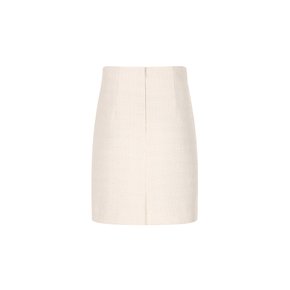 131084 Fitted Tweed Skirt-WH