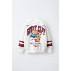 ZARA 자라 키즈 CAPIBARA CAPYFUN바시티 스웨트셔츠 에크루 7878718712 7878718 1371839