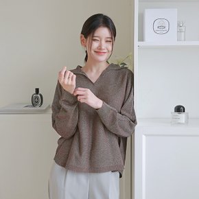 [최초가 109,000원][르포엠]글리터 얀 브이넥 카라 니트 2종세트