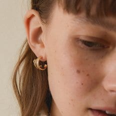 triple hoop bumpy earring