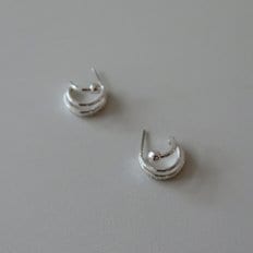 triple hoop bumpy earring