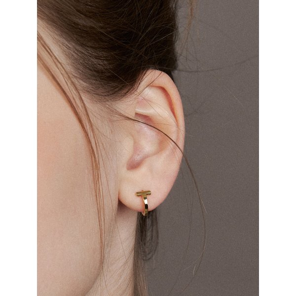 [sv925] T-line one-touch earring