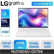 전자 그램16 16ZD90SU-GX76K - 램 24GB/NVMe 256GB/FreeDos