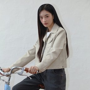 [25 S/S] 잇미샤 오픈카라 에코레더 자켓 ITP2ZLJ760