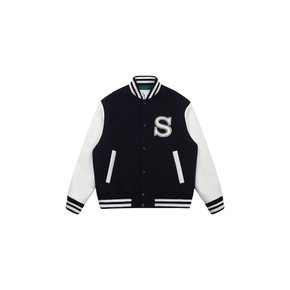 SOLEW Varsity Jacket_Navy