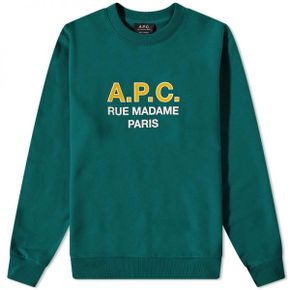 A.P.C. 아페쎄 마담 로고 크루 스웨트 - 다크 그린 COEZD-H27758-KAF