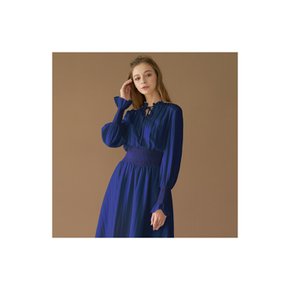 Melissa Smocking Dress in Navy