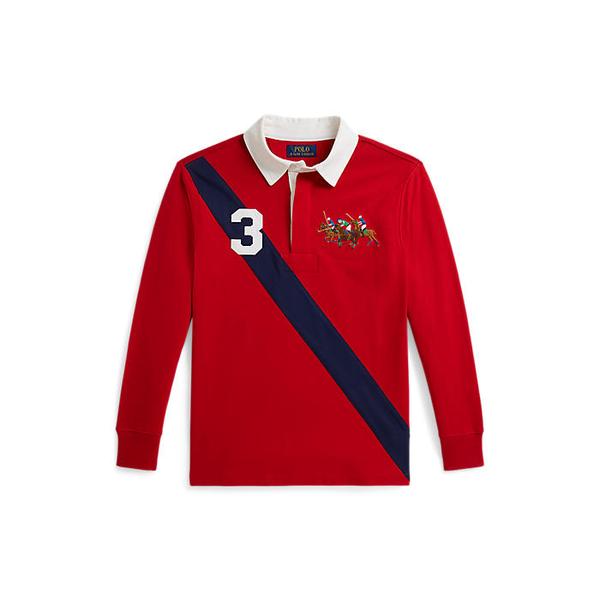 폴로 키즈 남아 8-18세 트리플 포니 코튼 럭비 셔츠(CWPOKNIY8021668600)