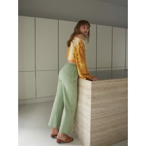 Natural Wide Pants - Teal [Natural Dyed]