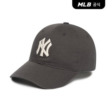 MLB [코리아공식]N-COVER 언스트럭쳐 볼캡 NY (Charcoal Grey)