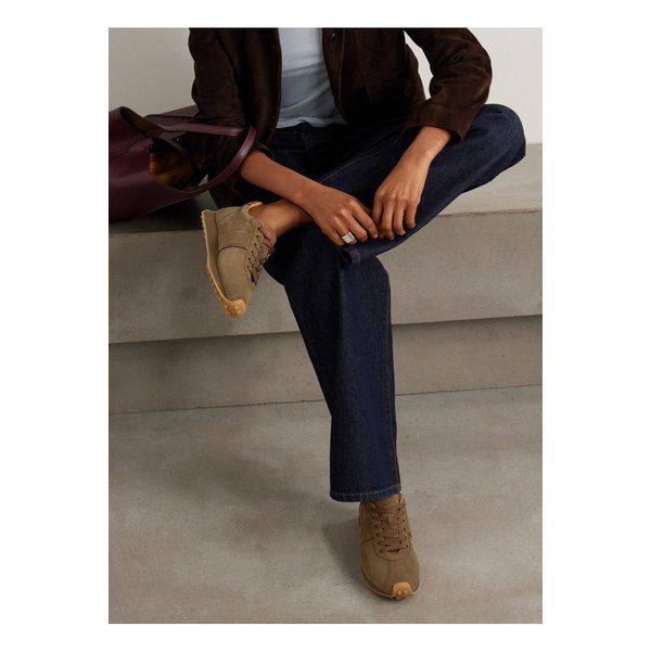 스포티보 액티브 가죽 트리밍 스웨이드 스니커즈 초콜릿 46376663162854955