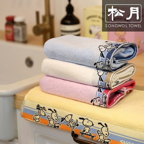 스누피 보드36 세면타올 100g 3매 선물세트 (전용박스+쇼핑백)