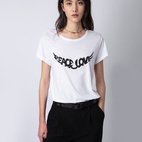 [여주점] 반팔 티셔츠 Woop Peace and Love Wings T-shirt ZE4SFCTTE014Z00