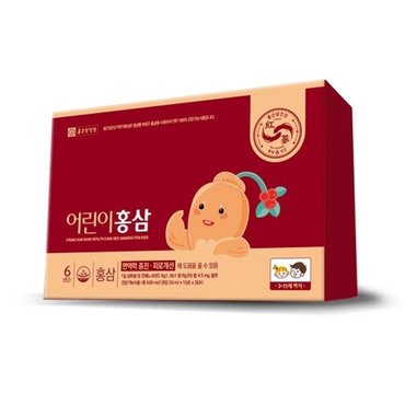 종근당건강 어린이홍삼 20ml 30포 종근당홍삼 6년근