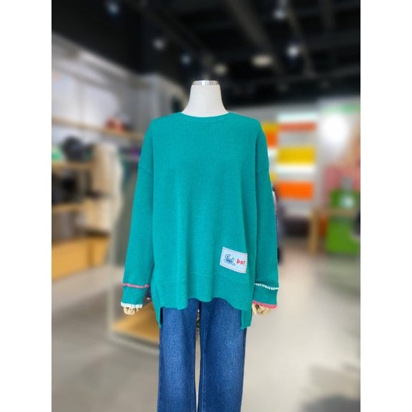 [여주점] 패치 자수 울 니트 (BAKP61461)