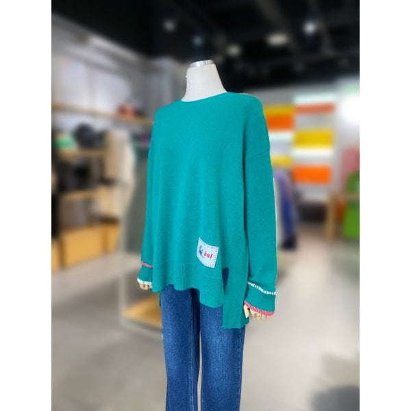 [여주점] 패치 자수 울 니트 (BAKP61461)