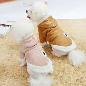 강아지 무스탕 점퍼 후드 겨울옷 패션 양털