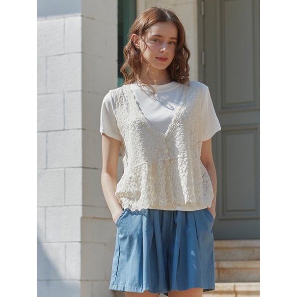 플라워 레이스 버튼 베스트 (TMVAF2741)