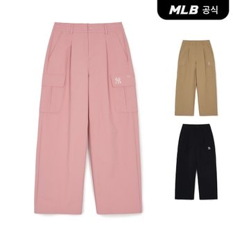 MLB [코리아공식] [MLB] 여성 바시티 카고 핀턱 와이드 팬츠 (3 COLOR)