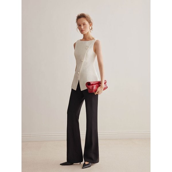 YY_Pearl buckle vest