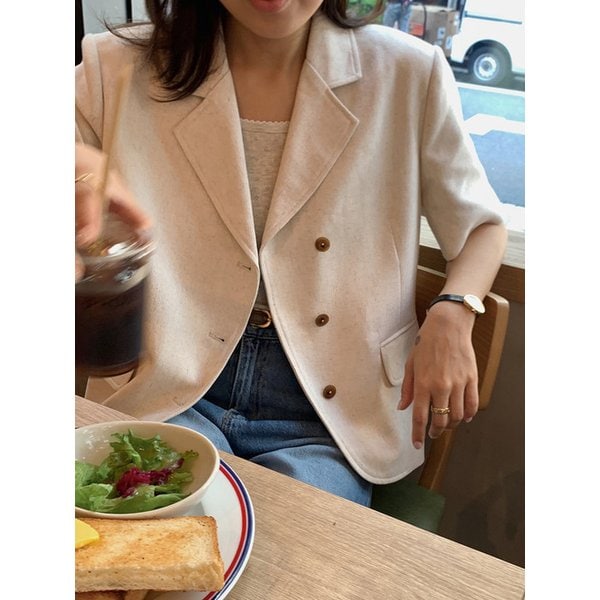 레오니 하프 린넨자켓