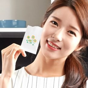 사각 해바라기 위생컵/봉투컵/납작봉투컵/일회용생수컵/정수기컵
