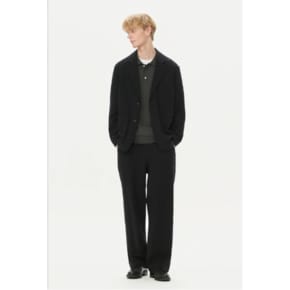 [Italian Fabric] 울 써커 크리즈 셋업 자켓 AHJAA25121BKX