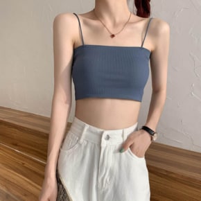 여자 캡내장 데일리 스퀘어 탑 끈나시 LDW-TS5-SSIS481-블루