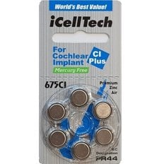  아이쎌텍 675CI 인공와우 코클리어 보청기배터리 60알