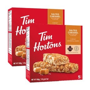 Tim Hortons 팀 홀튼 솔티드 카라멜 그래놀라 바 피넛프리 5개 2팩