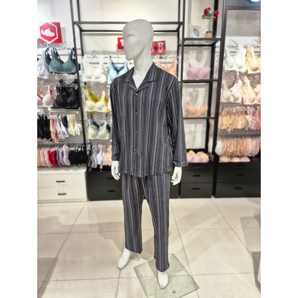 [시흥점] S 와코루 ) 살루트 면 스판 스트라이프 파자마 WPA2458M-NB