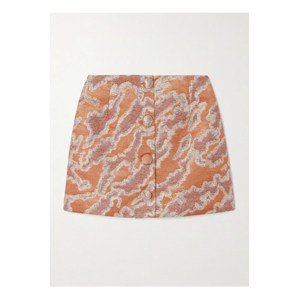 데스트리 루시오 메탈릭 자카드 미니 스커트 오렌지 1647597355262293