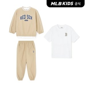 MLB키즈 (공식)24SS 바시티 우븐 3PCS 맨투맨세트 7AS2V0541-43BGM