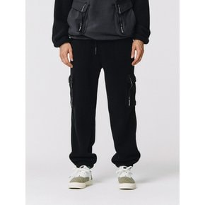 [코엑스몰] 팬츠 LOGO TAPE FLEECE CARGO JOGGER-BLACK