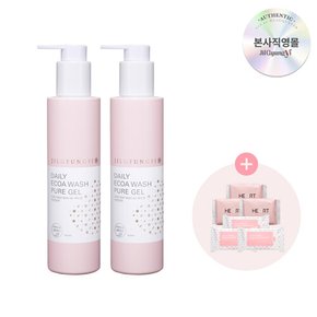 데일리 에코아워시 퓨어젤(200ml) x2+마음중형(4p) x3+페미닌티슈 x3