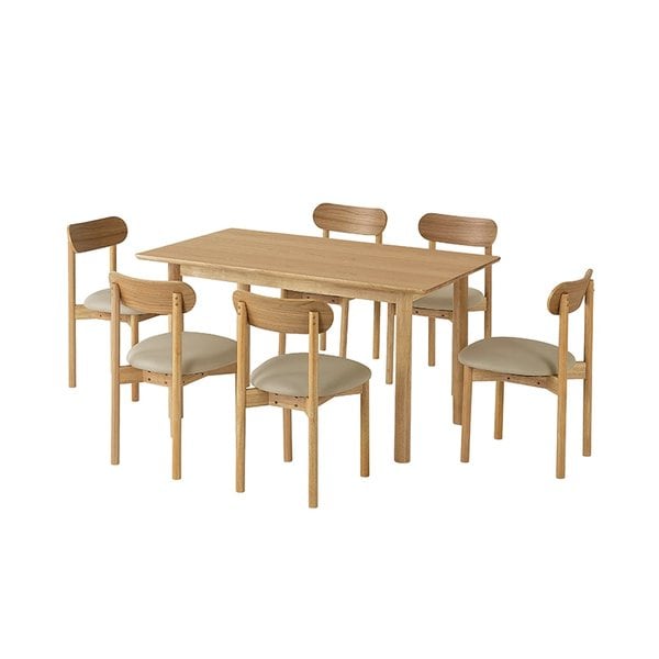 로네 식탁 6인세트 140cm (컬러 택1)