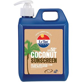 레탄 코코넛 썬스크린 대용량 선크림 le tan SPF 50 coconut sunscreen 1리터