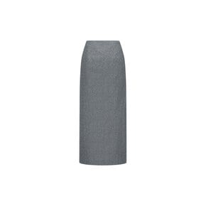 아모멘토 26FW Floral Pencil Skirt, Grey