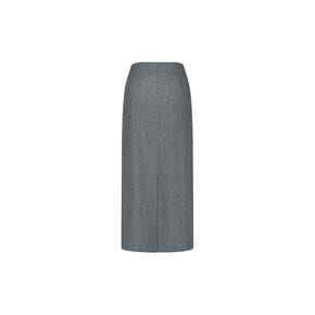 아모멘토 26FW Floral Pencil Skirt, Grey