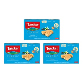 [공식몰](소비기한 2026.12.01)로아커 웨하스 클래식 바닐라 4p 180g (45g*4) x 3개