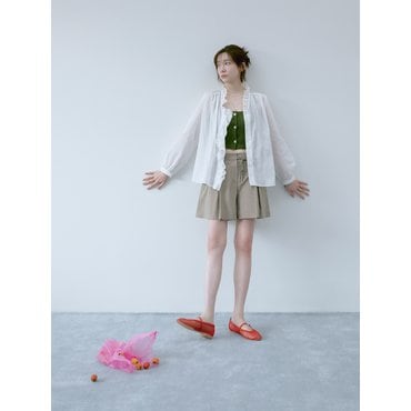 ZOOC [박지현 착용] 러플 디테일 블라우스Z252MSC029