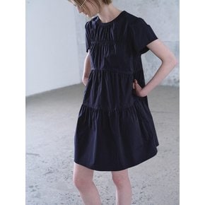 Shirring Detail Dress  Navy (KE6371M03R)