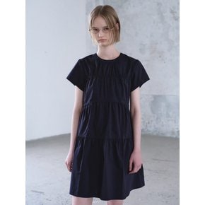 Shirring Detail Dress  Navy (KE6371M03R)