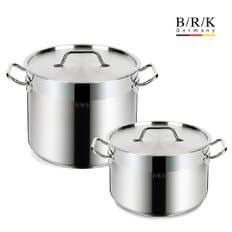 BRK 인덕션 스텐곰솥 육수통 들통 사골냄비 찜솥 잼팟 대용량냄비2종 10 L ,14L