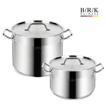  BRK 인덕션 스텐곰솥 육수통 들통 사골냄비 찜솥 잼팟 대용량냄비2종 10 L ,14L