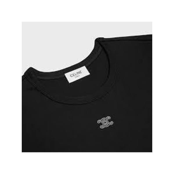 26FW 셀린느 반팔 티셔츠 RX0M43O24 38AW BLACK WHITE DOM