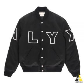 1017 ALYX 9SM NYLON LOGO VARSITY JACKET (AAMOU0377FA01 BLK01) (나일론 로고 바시티 자켓)