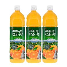 롯데칠성 제주사랑감귤사랑 1.5L 4펫