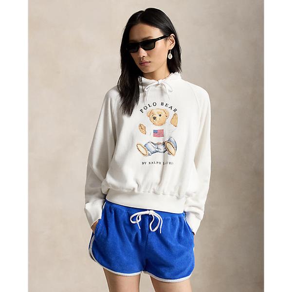 여성 슈렁큰핏 폴로 베어 테리 후디(WMPOKNINFB21050100)