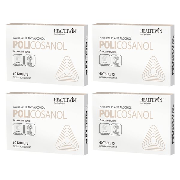 뉴질랜드 HealthWin 헬스윈 폴리코사놀 (옥타코사놀 20mg) 60정 4팩
